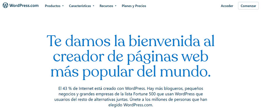 Sitio principal de WordPress en español