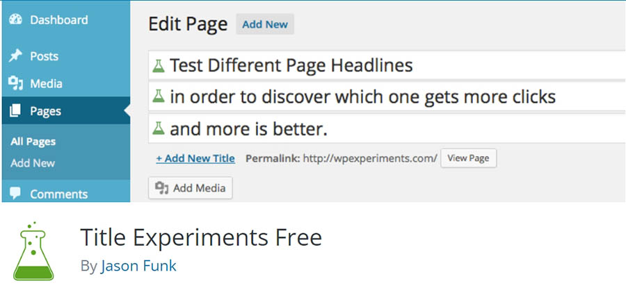 Plugin de WordPress, Title Experiments Free