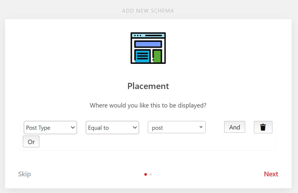 Configuring which types of content to use a schema type for