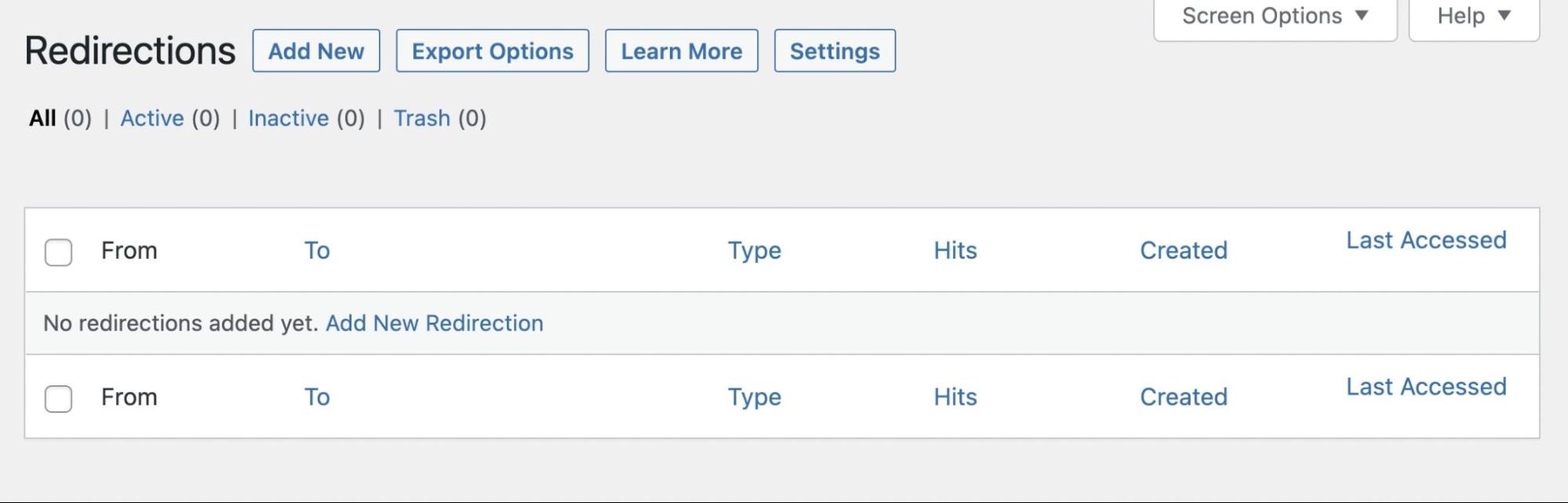 Rank Math redirections