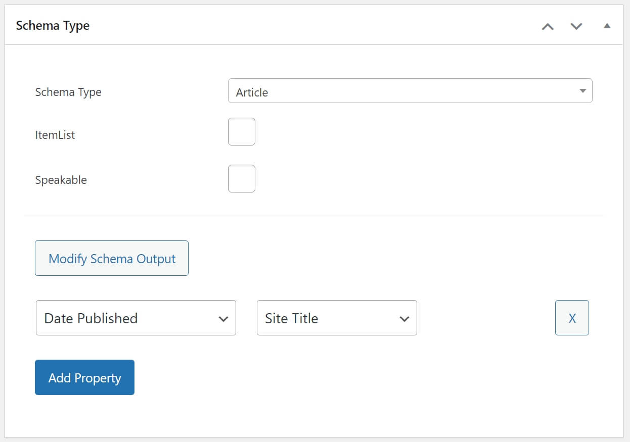 Adding properties to a schema type