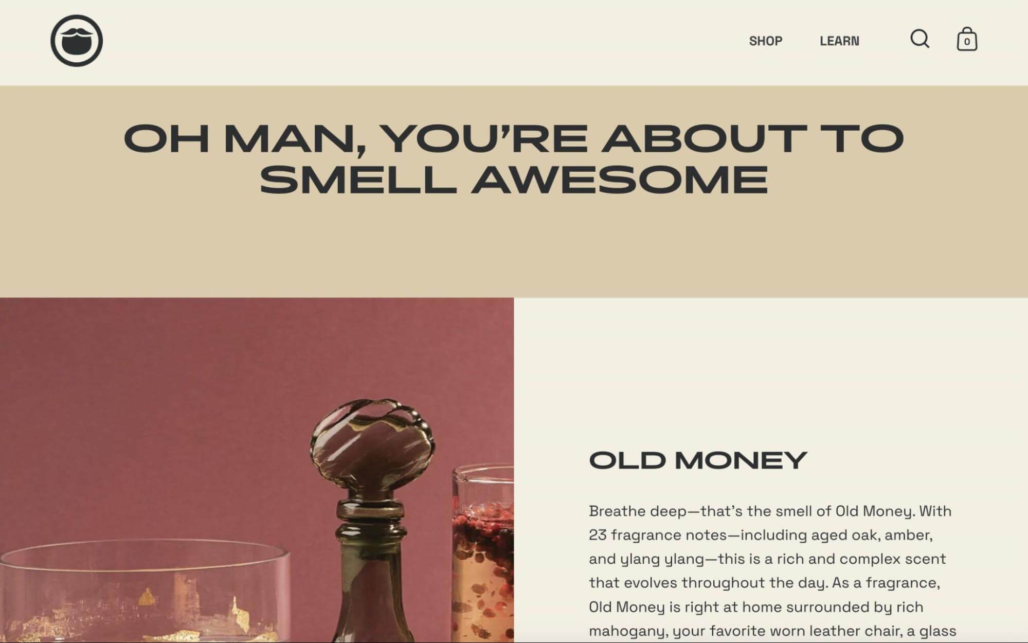 Beardbrand landing page