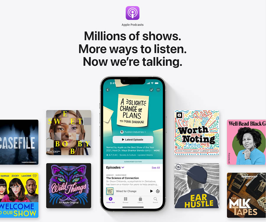 Categorias de Podcasts disponibles en Apple Podcasts