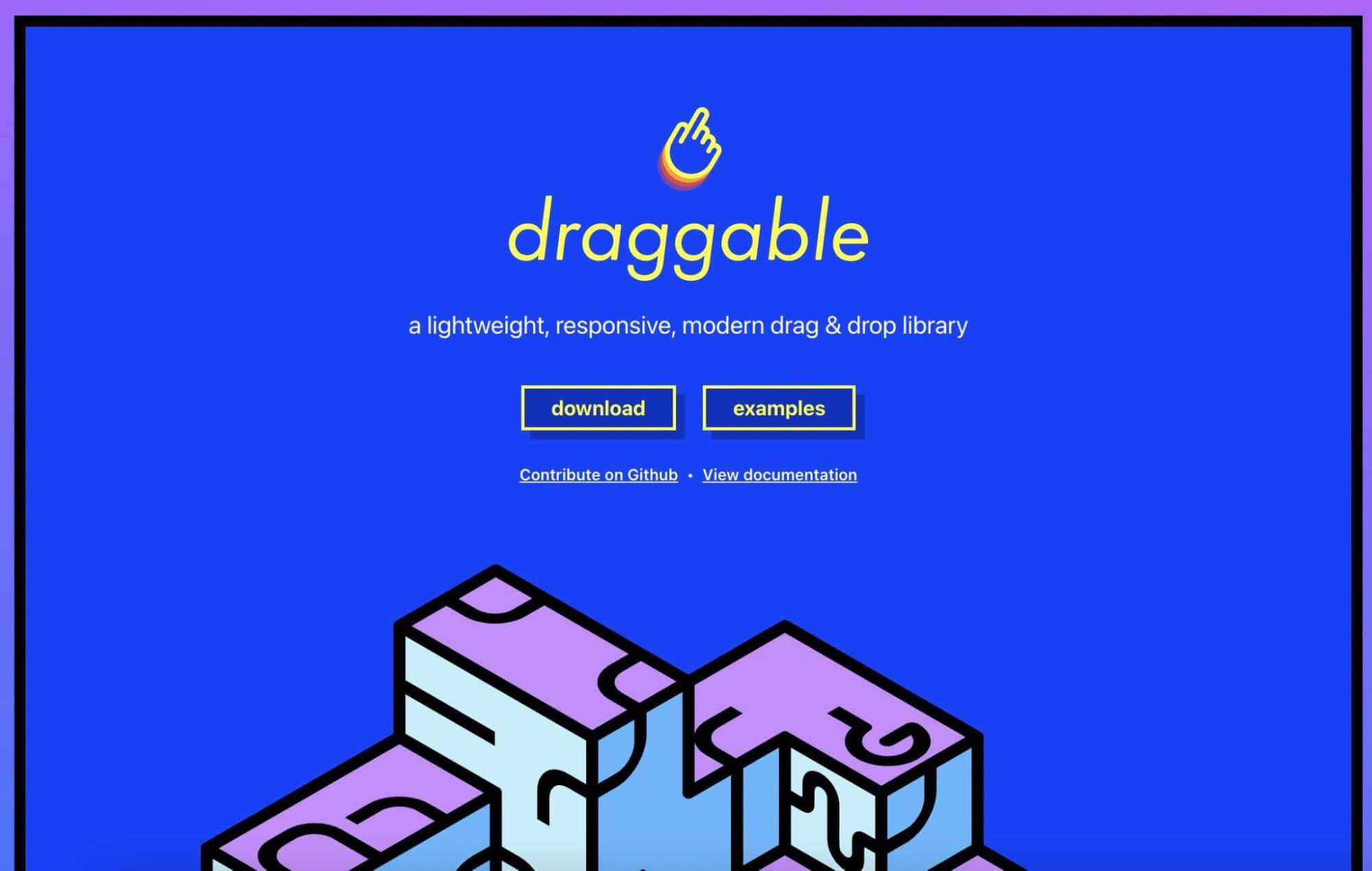 Draggable landing page