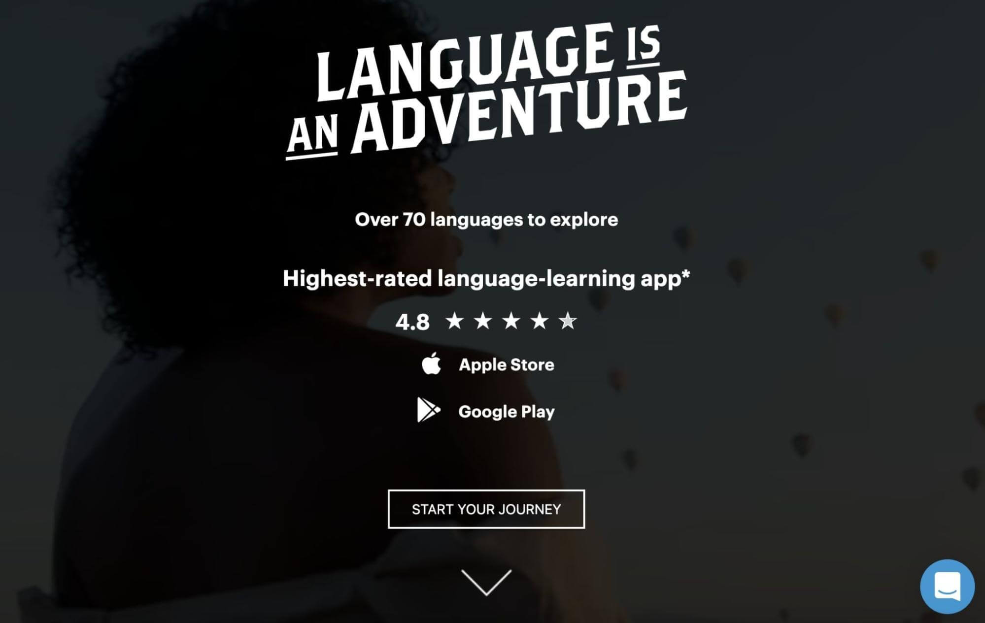 Mango Languages landing page