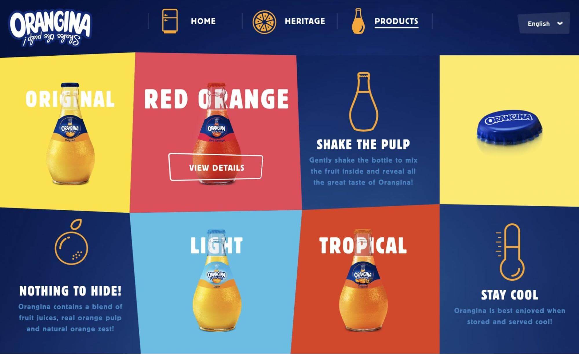 Orangina landing page