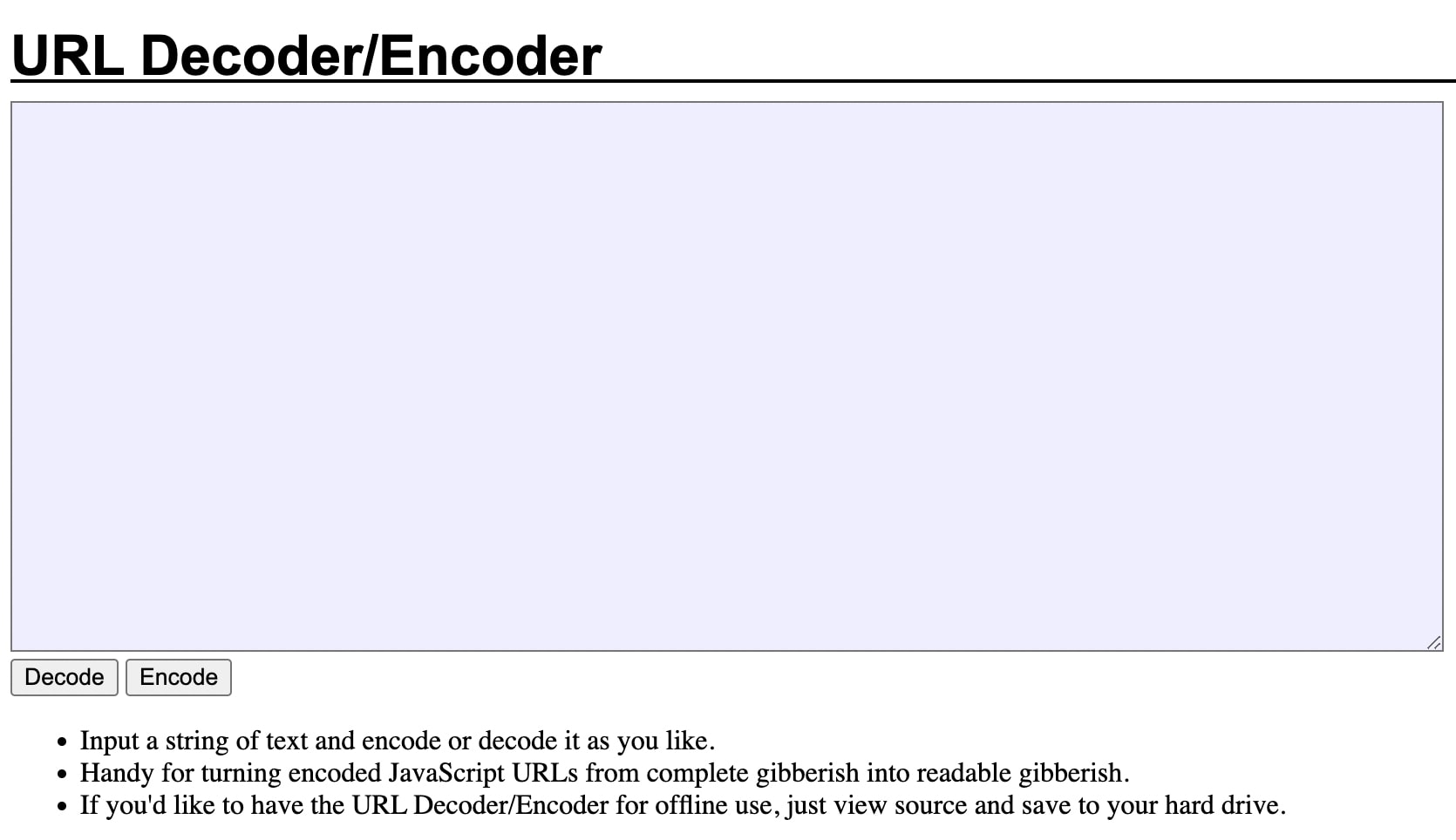 URL decoder