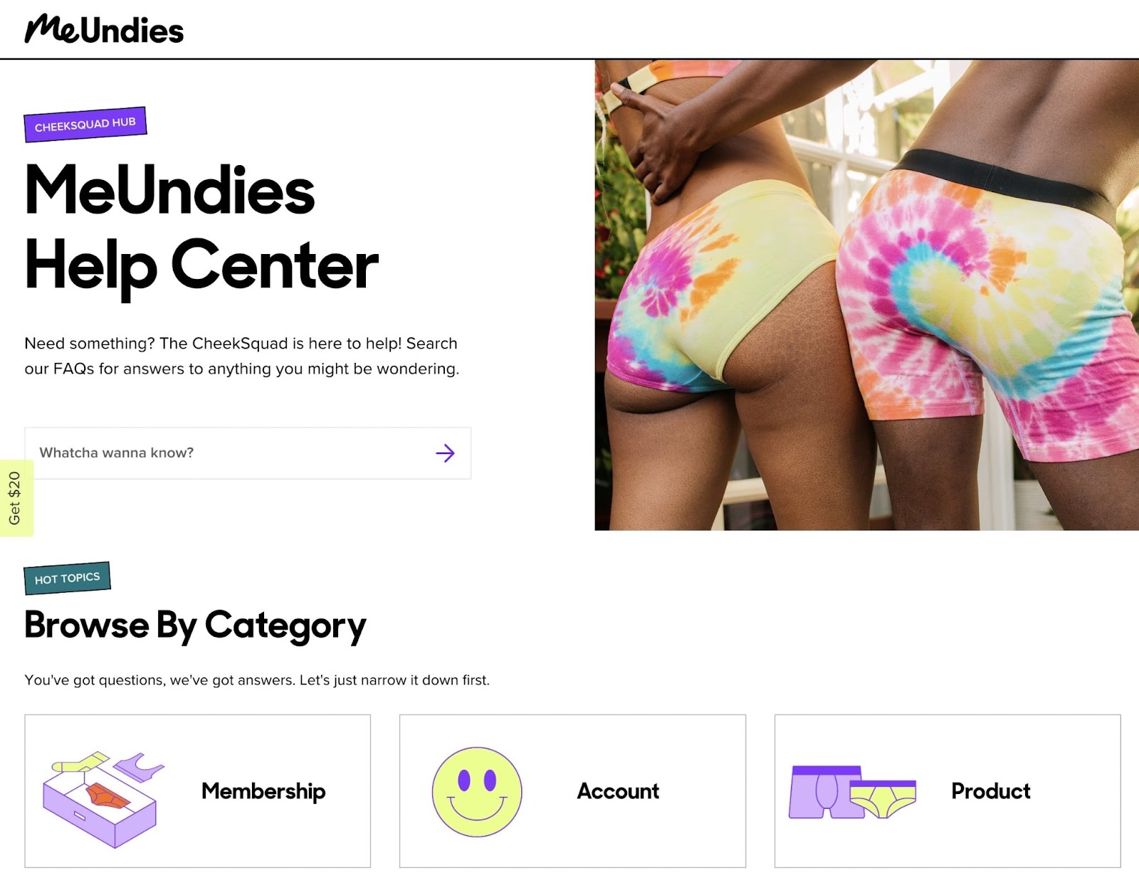 Meundies contact page