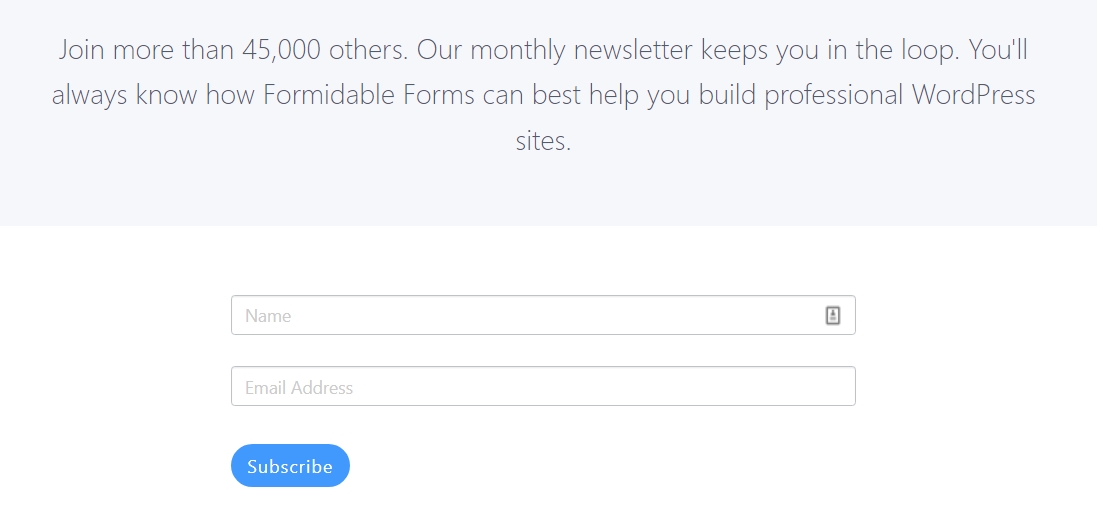 email signup