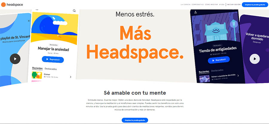 CTA de Headspace