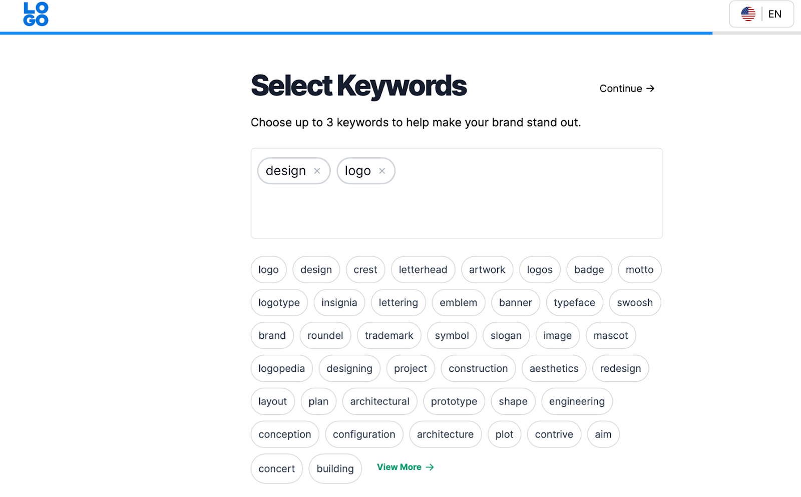 Select logo keywords