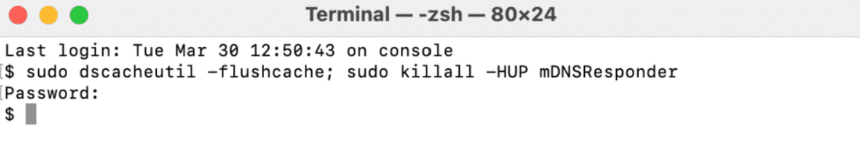 Flush your DNS cache on Mac using Terminal