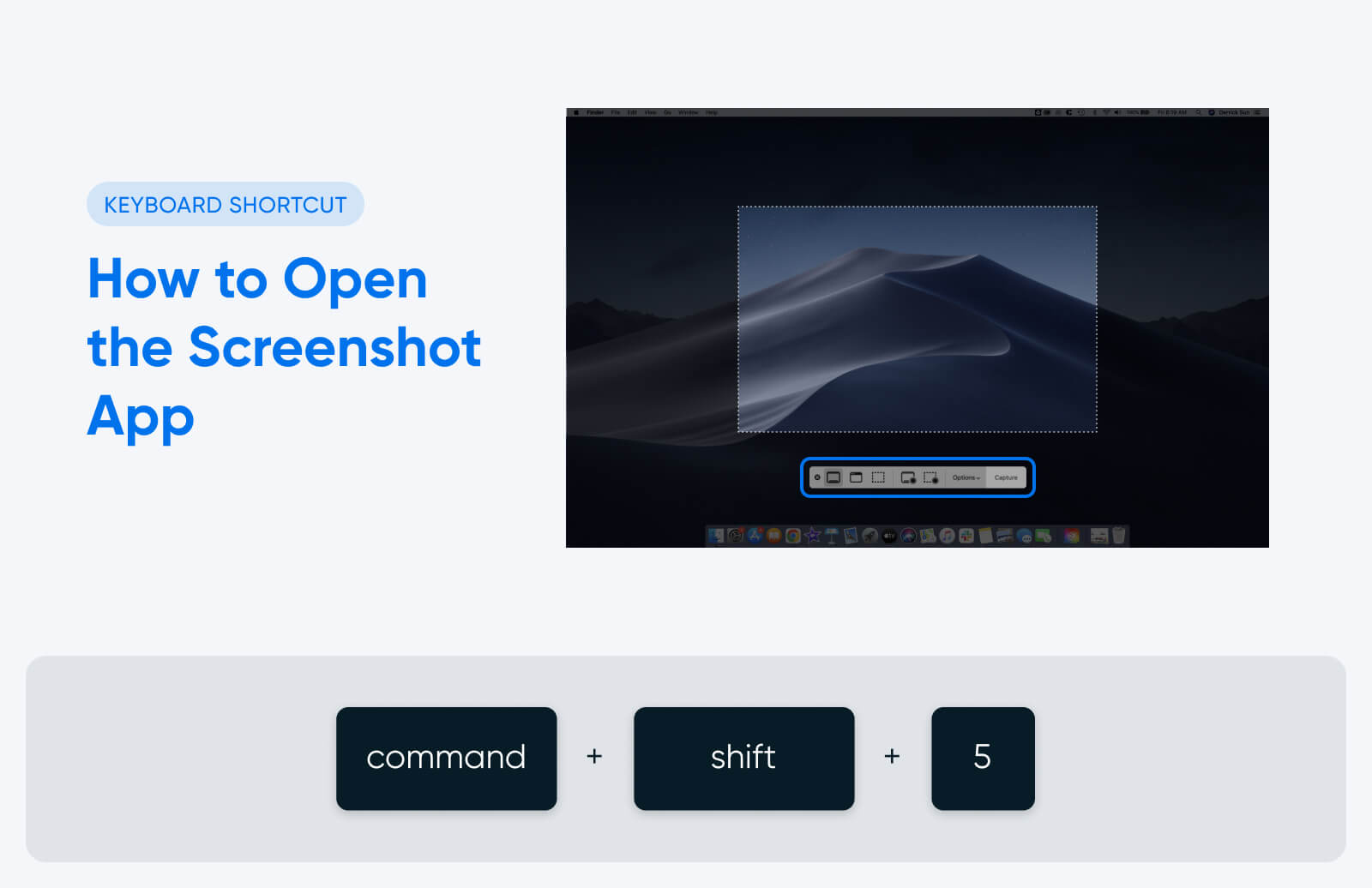 How to open the screenshot app on Mac