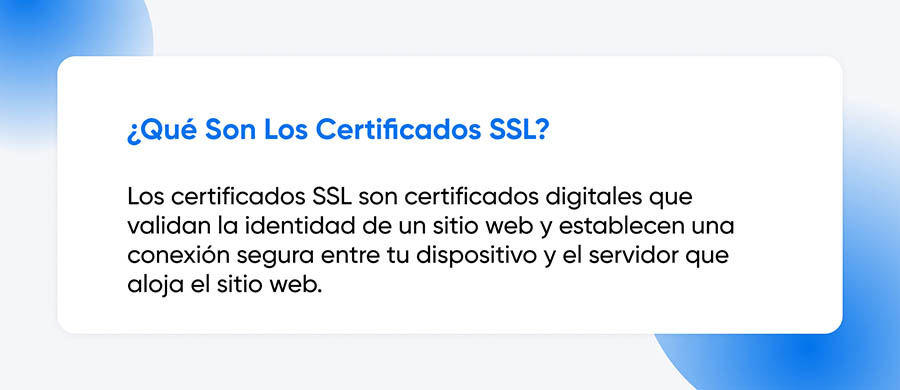 Definición de un certificado SSL de seguridad