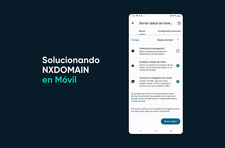 Solución error DNS_PROBE_FINISHED_NXDOMAIN movil
