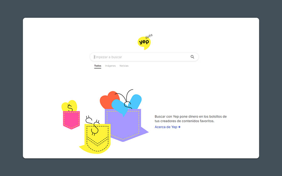 Página web de Yep.com