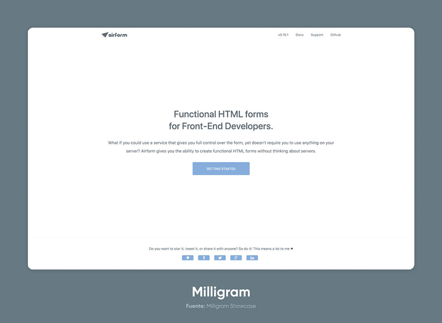 Miligram CSS Framework