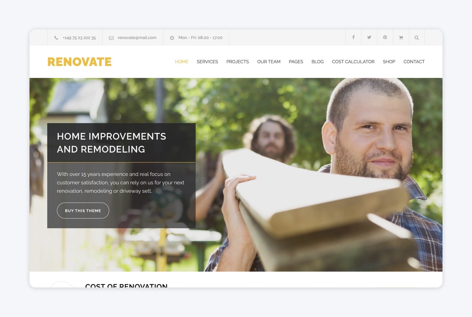 Renovate theme