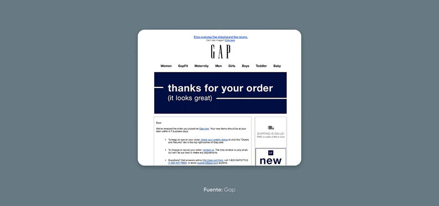 Correo de confirmación de compra