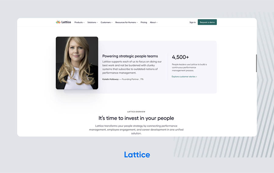 Sitio web de Lattice.