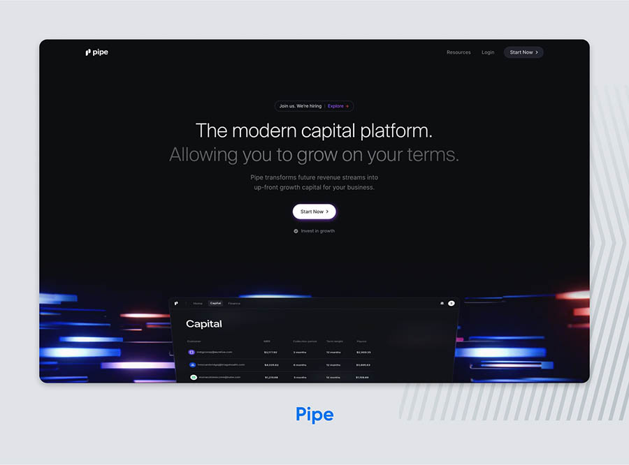 Sitio web de Pipe.