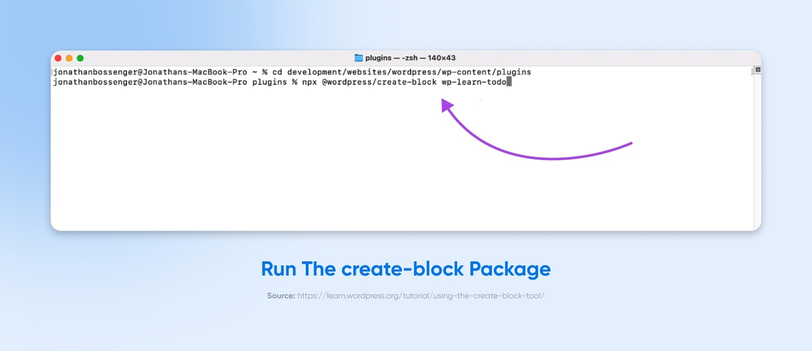 Run the create-block Package