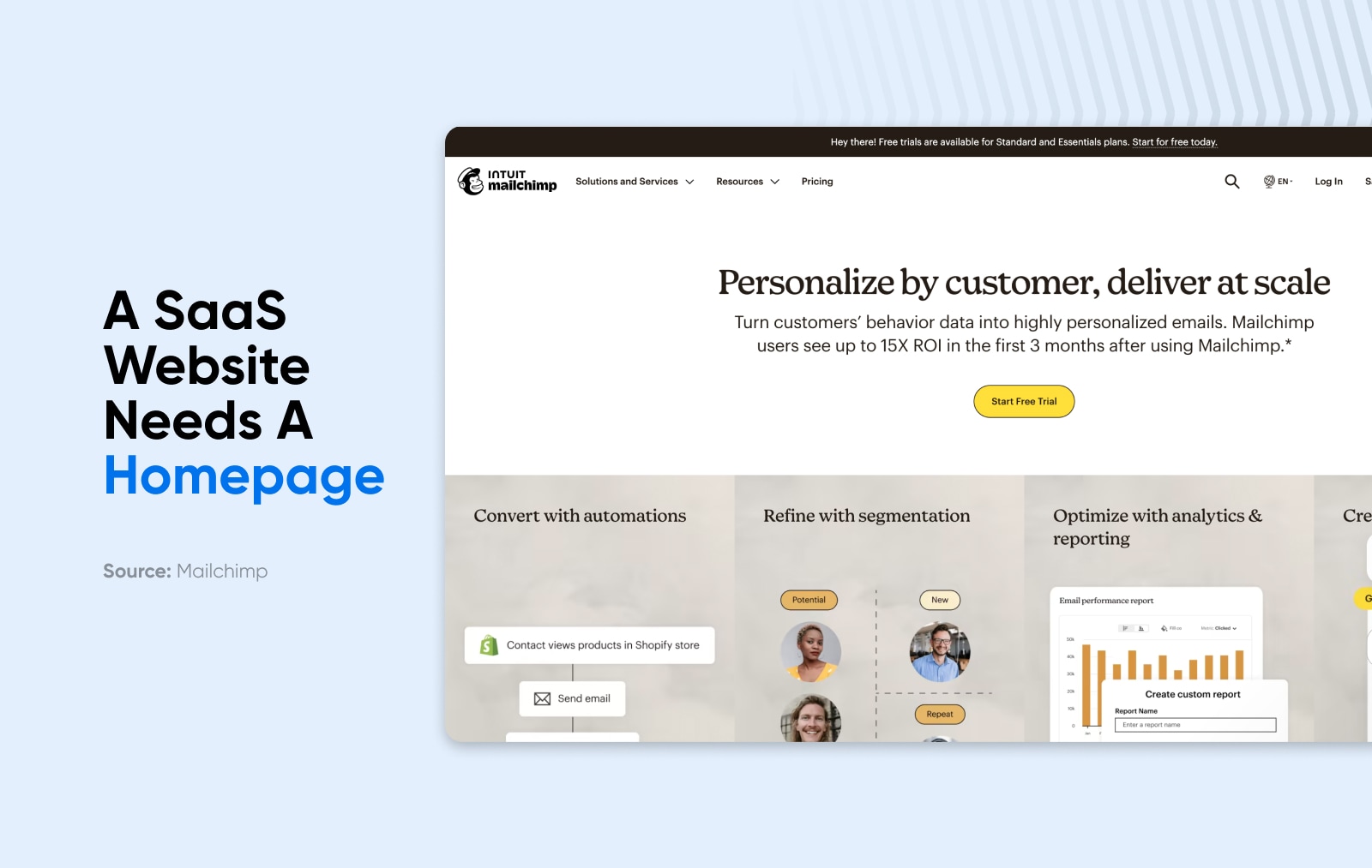 SaaS Homepage Example