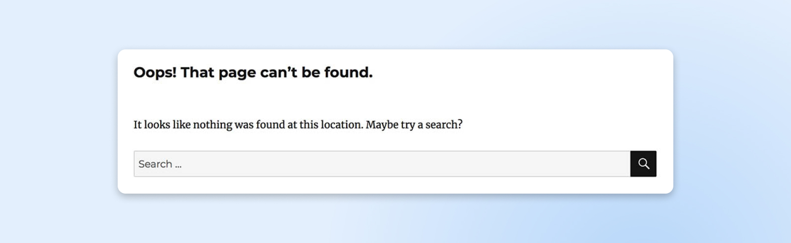 404 Not found.