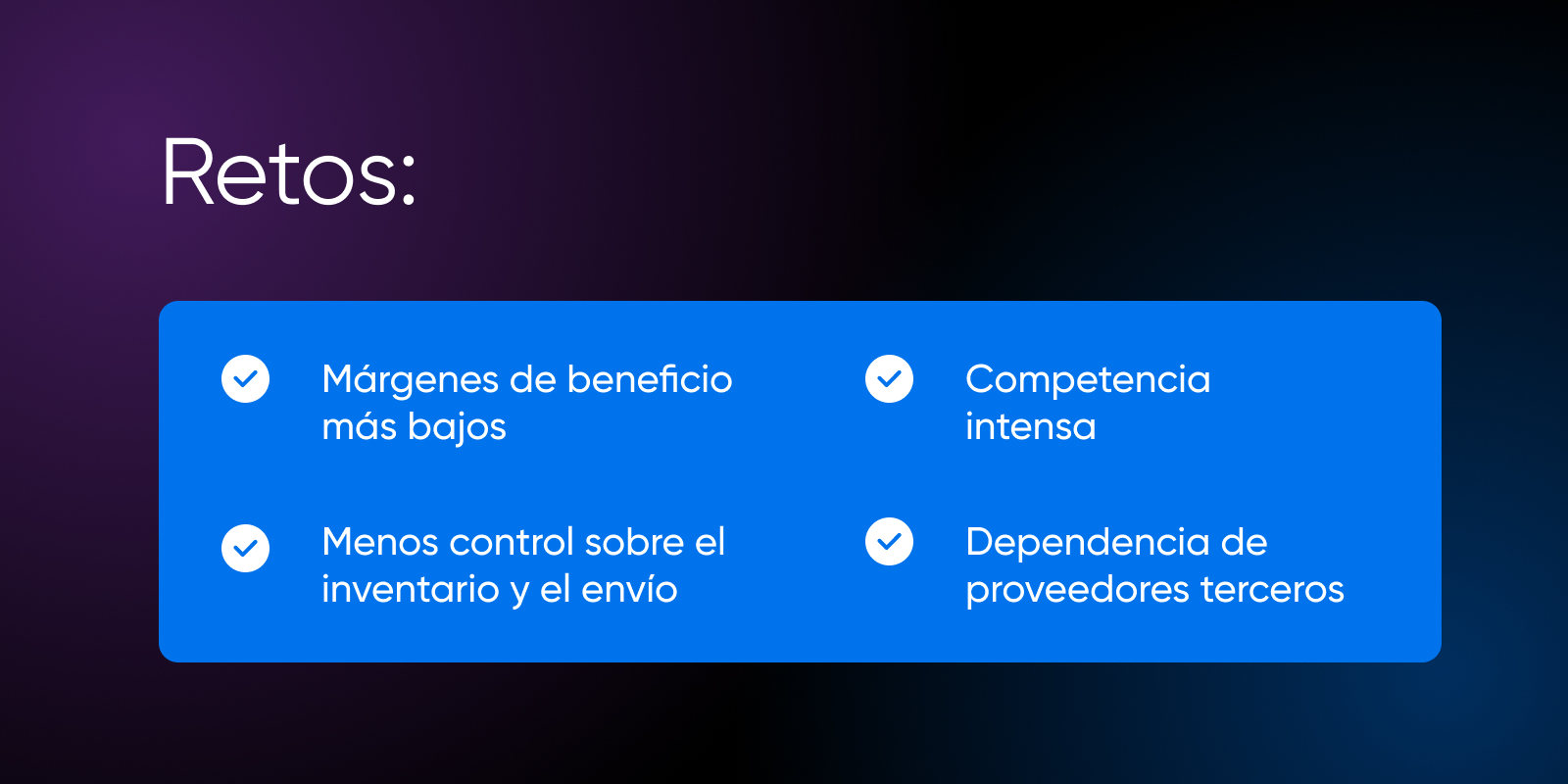 Desafíos del dropshipping.