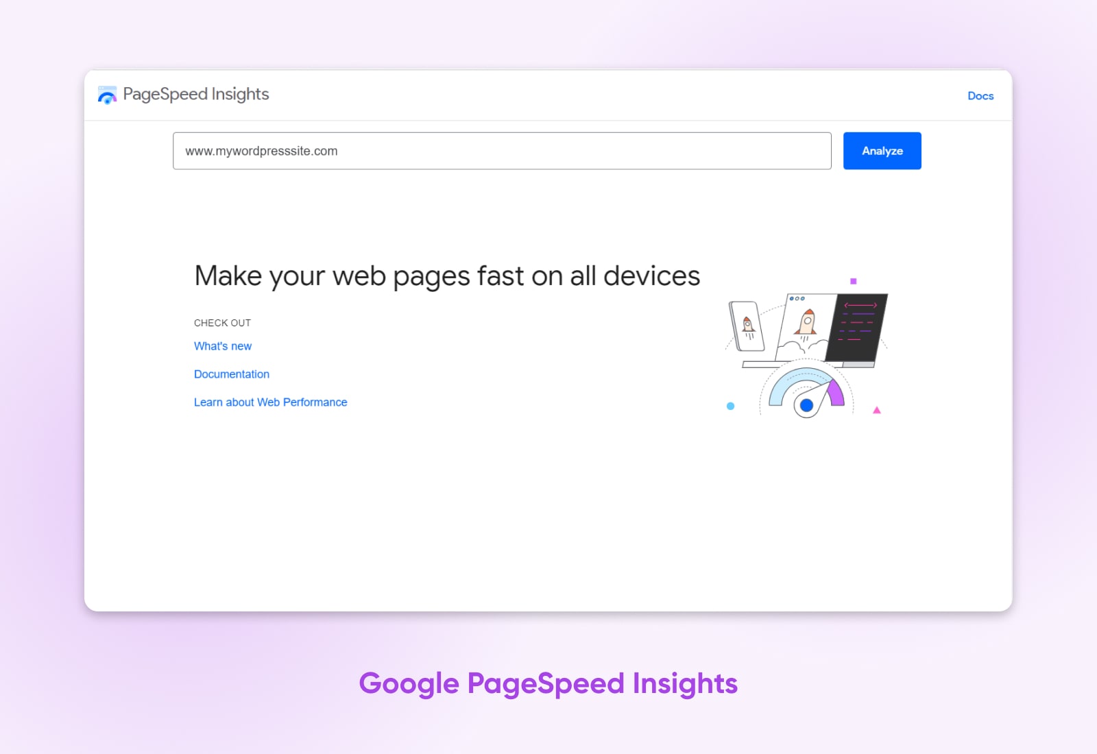 Screenshot from Google PageSpeed Insights