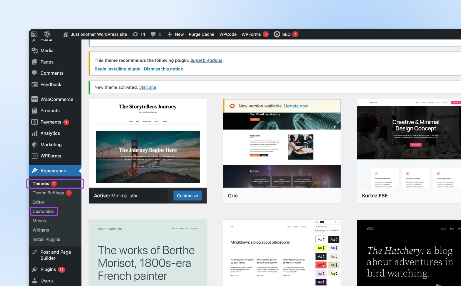 WordPress Customize Theme