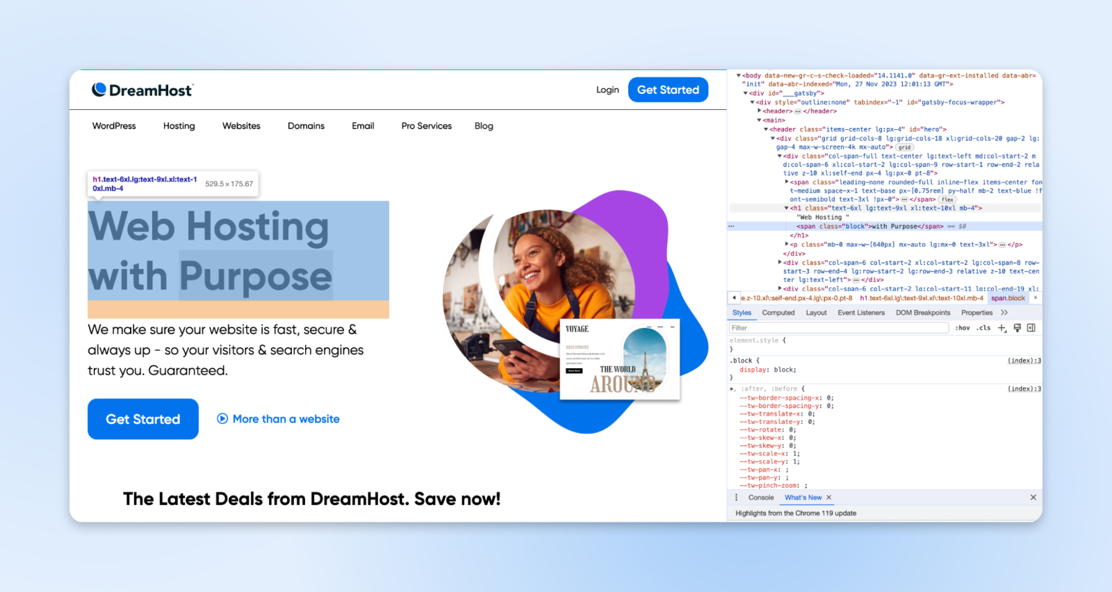Inspeccionando Elemento H1 
