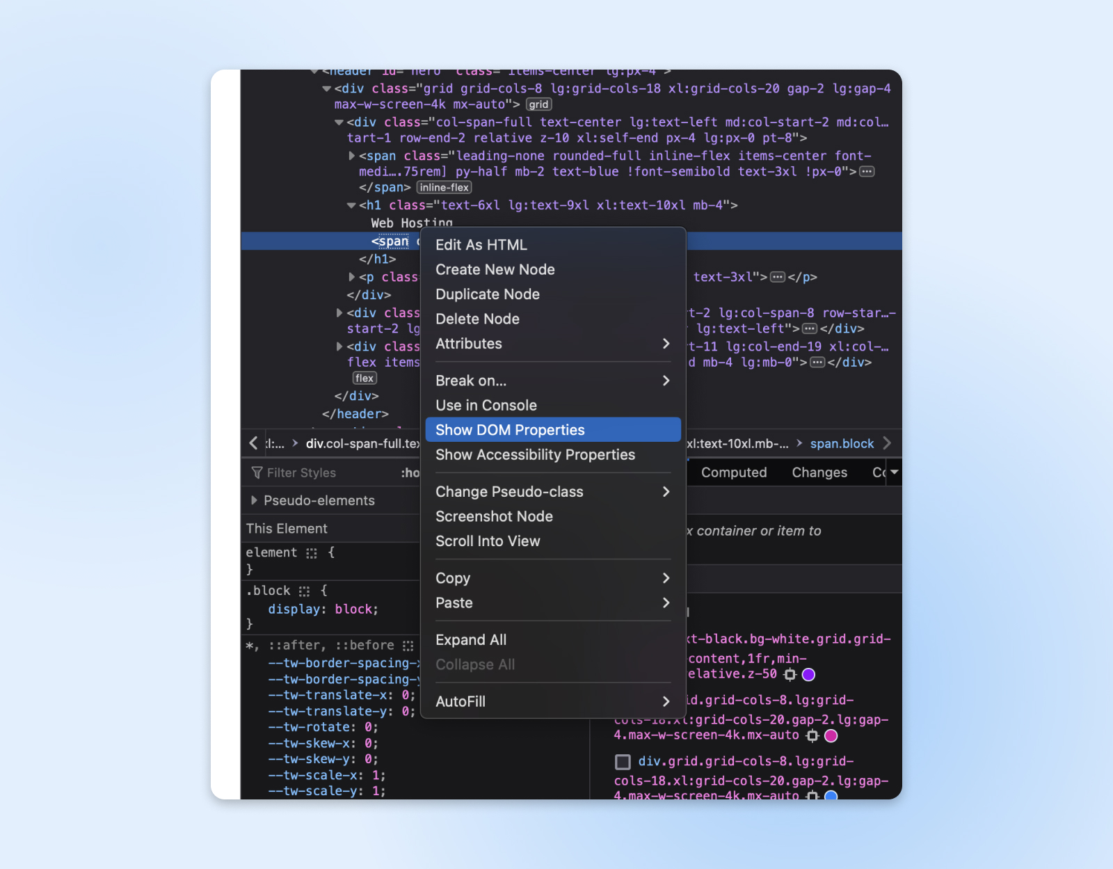 Propiedades DOM Firefox