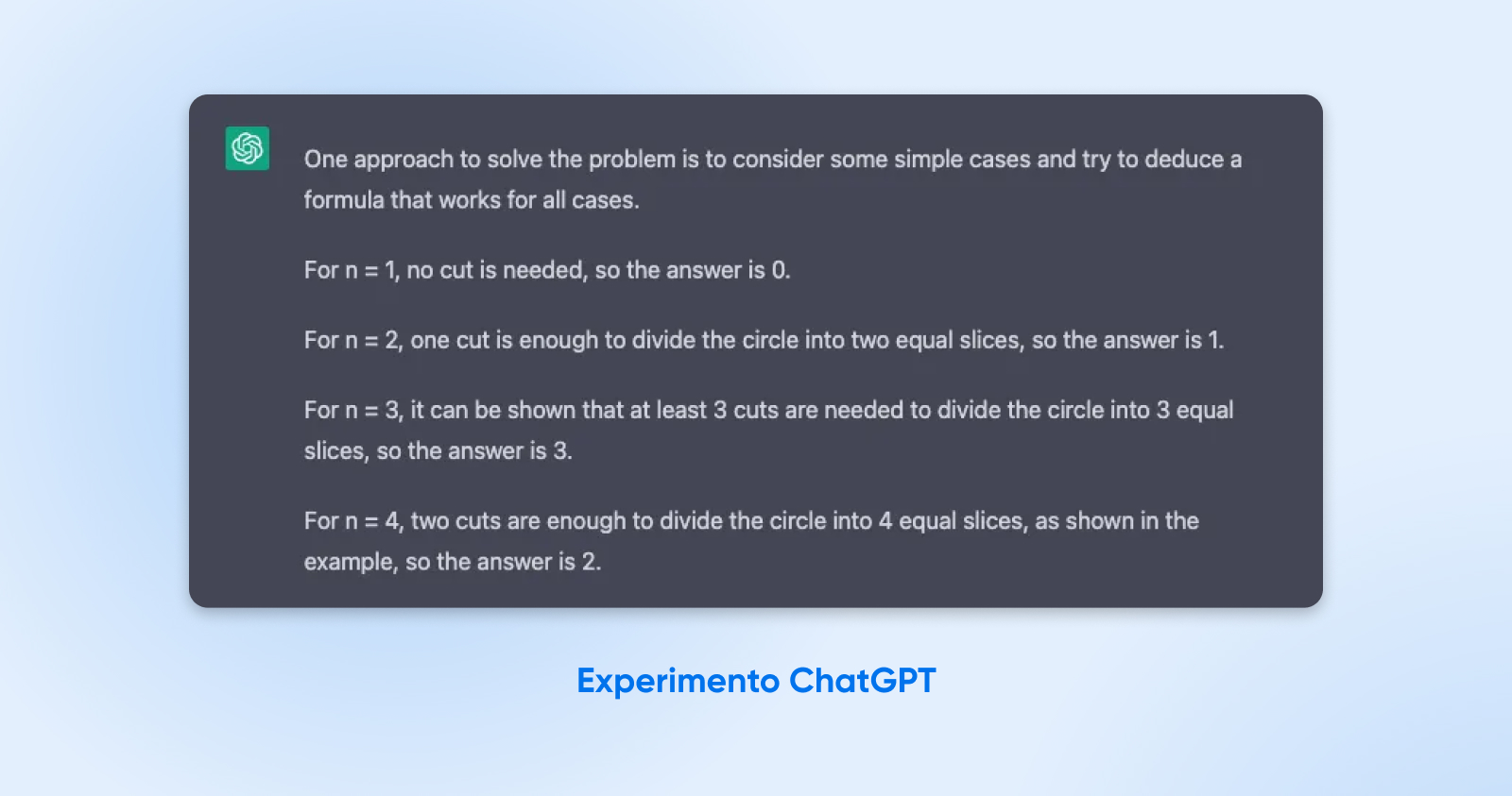 Experimento matemático con CHATGPT