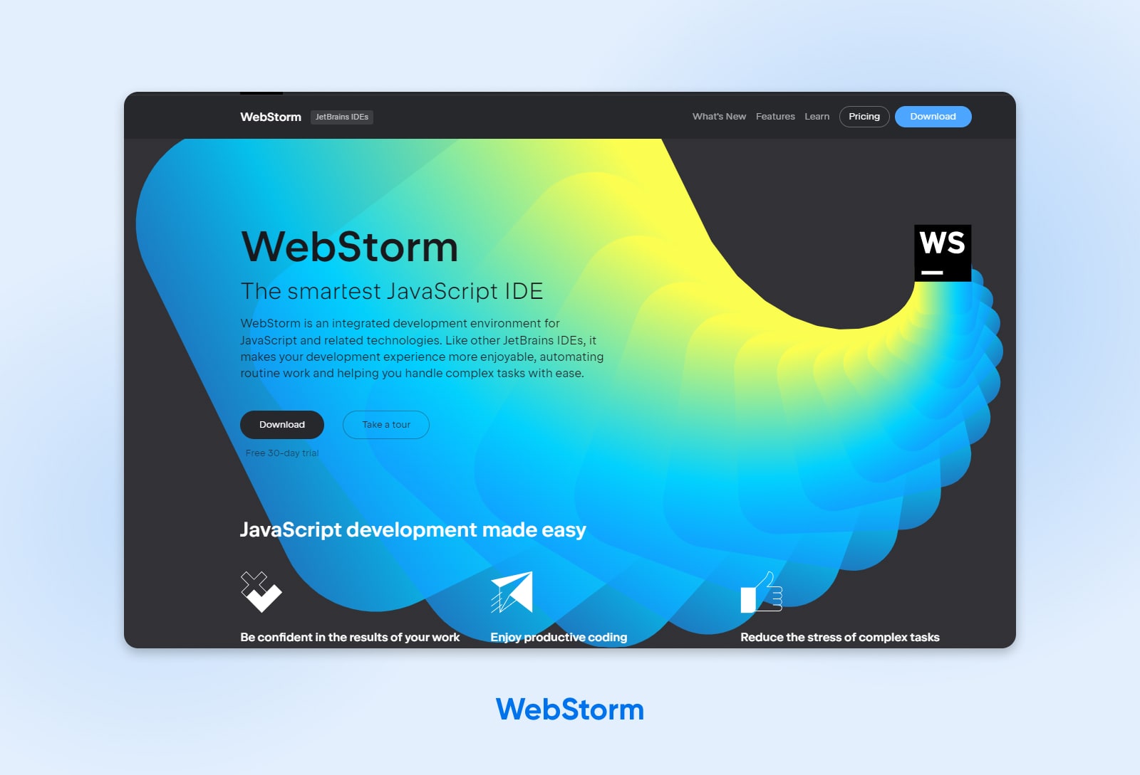 webstorm webpage screenshot