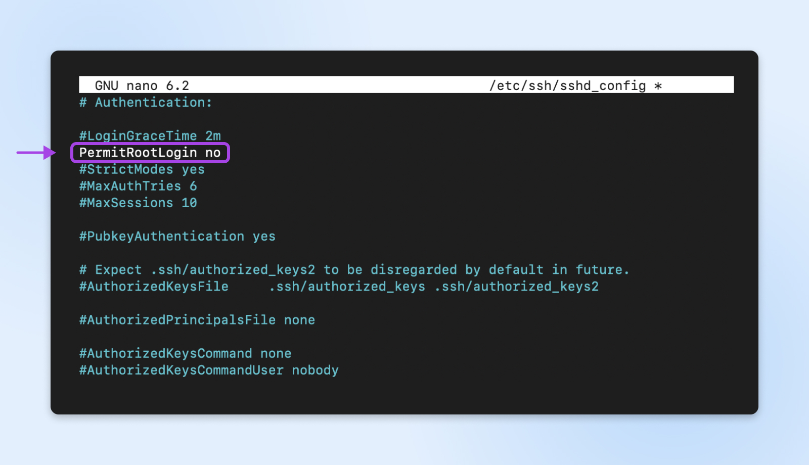 Deshabilitando el inicio de sesión root, através de SSH