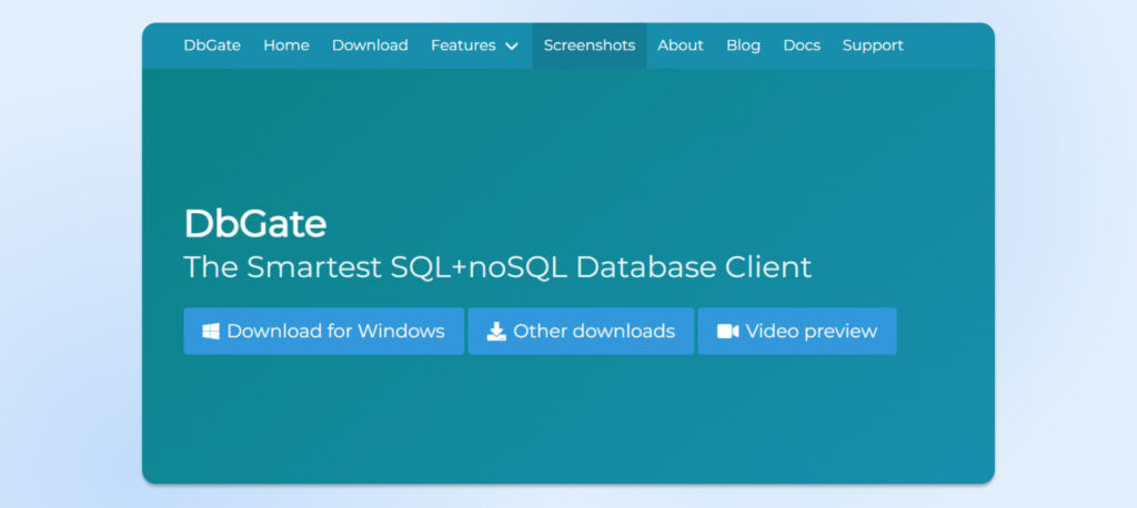 DBGate cliente SQL