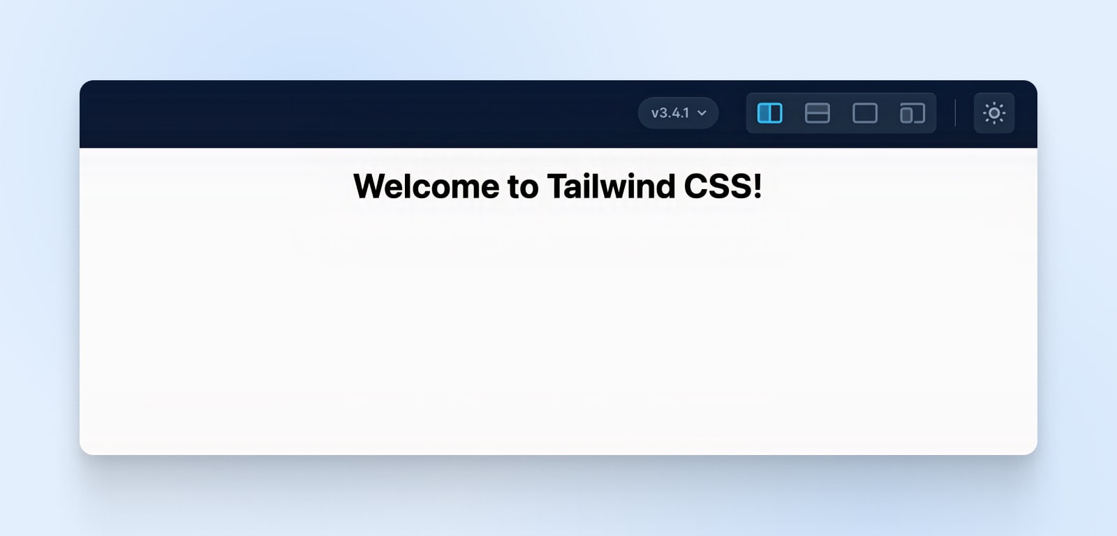 "Welcome to Tailwind CSS!" bold heading. 