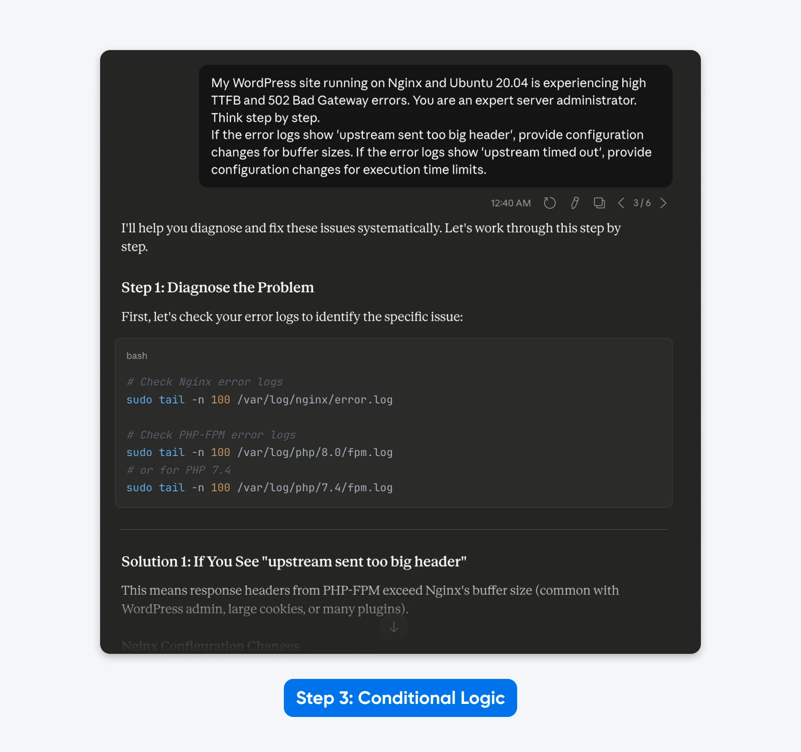 Implement Conditional Logic