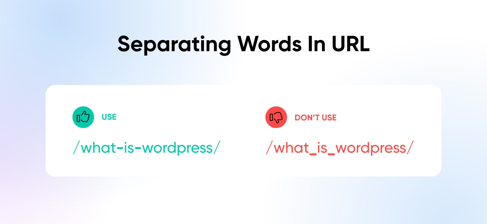 Separating Words In URL
