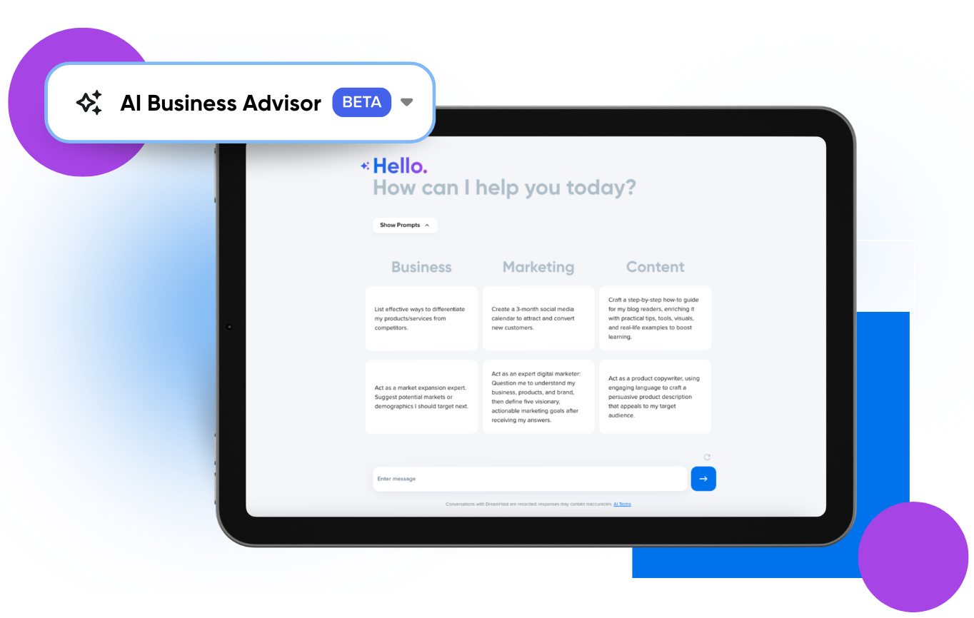 DreamHost startet das AI Business Advisor-Tool, angetrieben vom OpenAI GPT-4o-Modell