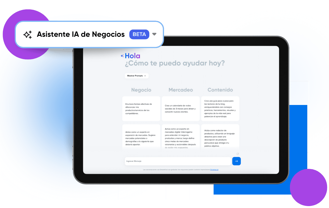 DreamHost lanza la herramienta Asistente IA de Negocios , impulsada por el modelo GPT-4o de OpenAI