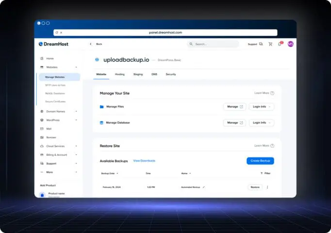 Soluciones para los respaldos mejoradas: Un vistazo a las últimas mejoras de DreamPress