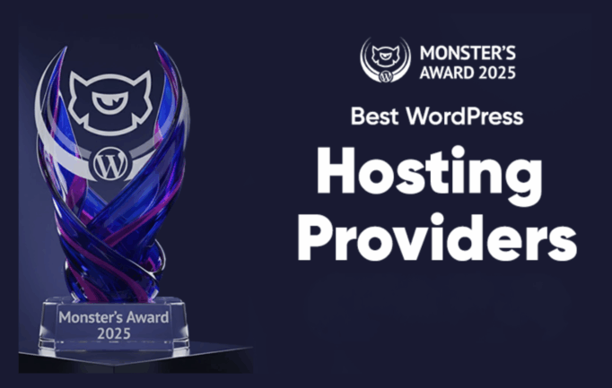 DreamHost занимает 2-е место в награде Monster’s 2025 за лучший WordPress Hosting