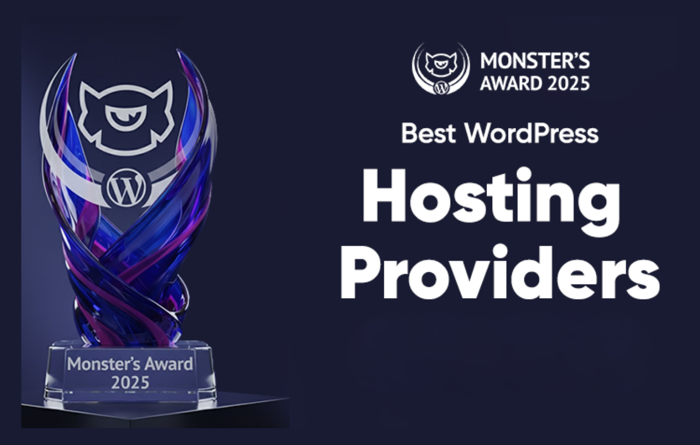 DreamHost занимает 2-е место в награде Monster’s 2025 за лучший WordPress Hosting
