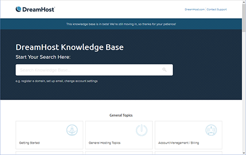 The New DreamHost Knowledge Base