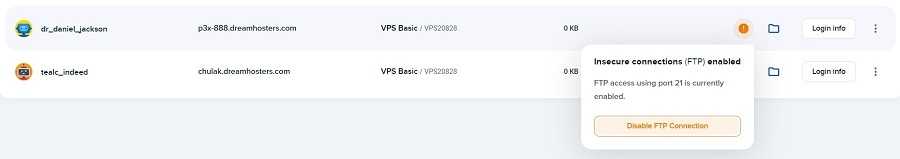DreamHost FTP security improvements